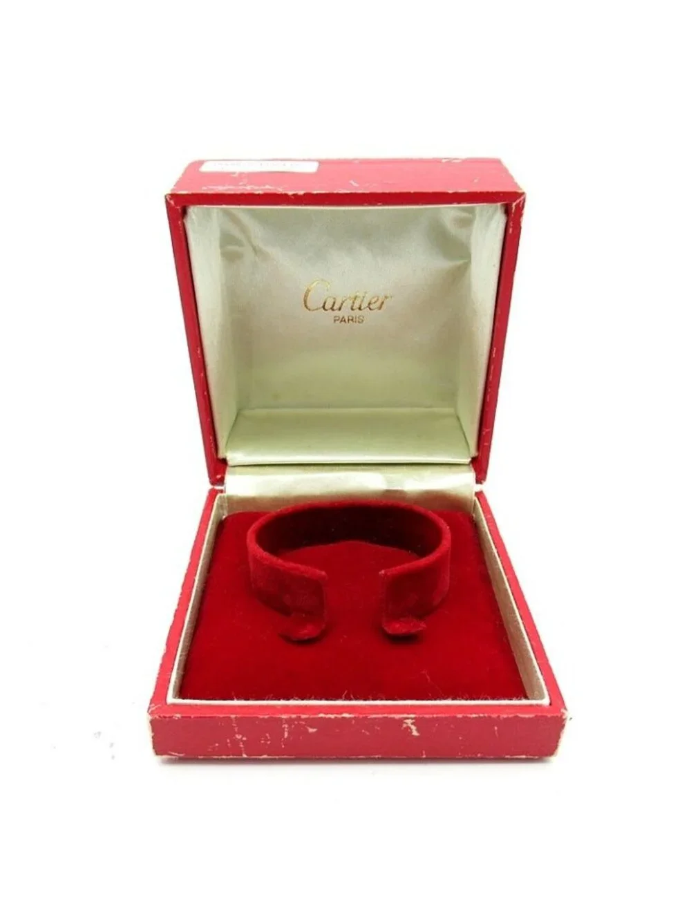 Cartier Panthere SM Watch 2 Row Box 18k Yellow Gold SS White Polished